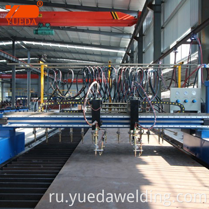 Yueda Стальных конструкций Монтаж Сварка выпрямление H Beam Автоматическая линия для производства сварки